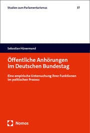 Cover von Öffentliche Anhörungen im Deutschen Bundestag
