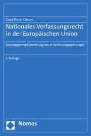 Cover von Nationales Verfassungsrecht in der Europäischen Union
