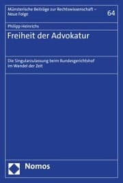 Cover von Freiheit der Advokatur
