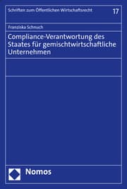 Cover von Compliance-Verantwortung des Staates für gemischtwirtschaftliche Unternehmen