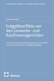 Cover von Entgeltkonflikte vor den Gewerbe- und Kaufmannsgerichten