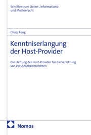 Cover von Kenntniserlangung der Host-Provider