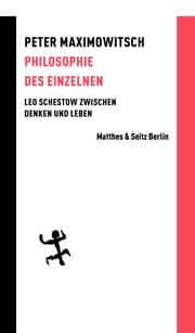 Cover von Philosophie des Einzelnen