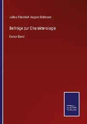 Cover von Beiträge zur Charakterologie