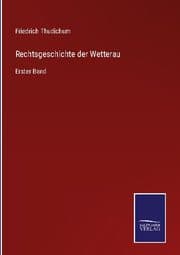 Cover von Rechtsgeschichte der Wetterau