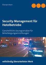 Cover von Security Management für Hotelbetriebe