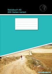 Cover von Notizbuch A5 200 Seiten kariert (Softcover Petrol)