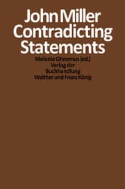Cover von John Miller. Contradicting Statements