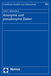 Cover von Anonyme und pseudonyme Daten