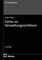 Cover von Fehler im Verwaltungsverfahren