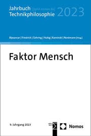 Cover von Jahrbuch Technikphilosophie 2023 - Faktor Mensch