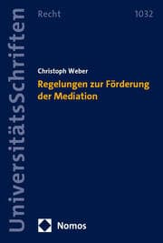 Cover von Regelungen zur Förderung der Mediation