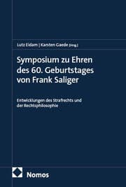 Cover von Symposium zu Ehren des 60. Geburtstages von Frank Saliger