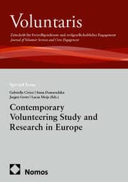 Cover von Contemporary Volunteering Study and Research in Europe