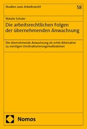 Cover von Die arbeitsrechtlichen Folgen der übernehmenden Anwachsung