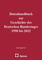 Cover von Datenhandbuch zur Geschichte des Deutschen Bundestages 1990 bis 2022