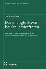 Cover von Das erlangte Etwas bei Steuerstraftaten