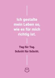 Cover von Tadaaa!-Journal Basic - Umschlag rosa mit Motivationsspruch, Klammerheftung, 14,8 x 21 cm, 48 Seiten
