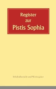 Cover von Register zur Pistis Sophia