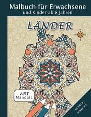 Cover von Mandala Art Malbuch für Erwachsene und Kinder ab 8 Jahren - Länder