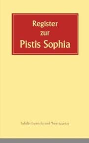 Cover von Register zur Pistis Sophia