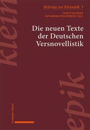 Cover von Die neuen Texte der Deutschen Versnovellistik