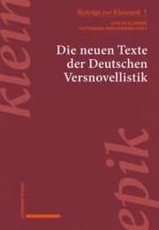 Cover von Die neuen Texte der Deutschen Versnovellistik