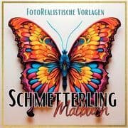 Cover von Malbuch Schmetterling Fotorealistisch.