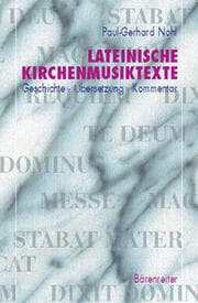 Cover von Lateinische Kirchenmusiktexte