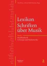 Cover von Lexikon Schriften über Musik, Band 2: Musikästhetik in Europa und Nordamerika