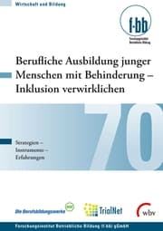 Cover von Berufliche Ausbildung junger Menschen mit Behinderung - Inklusion verwirklichen