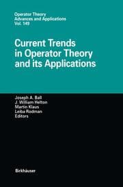 Cover von Current Trends in Operator Theory and Its Applications