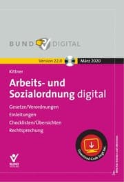 Cover von Arbeits- und Sozialordnung digital - Version 22.0