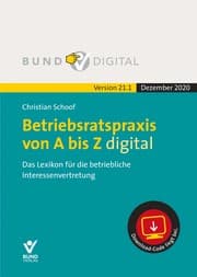Cover von Betriebsratspraxis von A bis Z digital Vers. 21.1