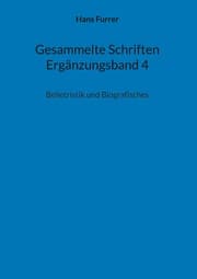 Cover von Gesammelte Schriften Ergänzungsband 4