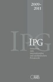 Cover von Gutachten zum internationalen und ausländischen Privatrecht (IPG) 2009-2011