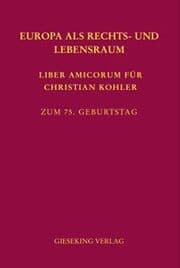 Cover von Europa als Rechts- und Lebensraum