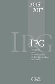 Cover von Gutachten zum internationalen und ausländischen Privatrecht (IPG) 2015-2017