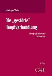 Cover von Die gestörte Hauptverhandlung