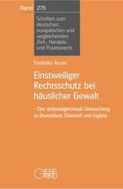 Cover von Einstweiliger Rechtsschutz bei häuslicher Gewalt