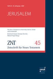 Cover von ZNT - Zeitschrift für Neues Testament 23. Jahrgang (2020), Heft 45