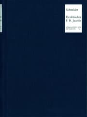 Cover von Die Denkbücher Friedrich Heinrich Jacobis