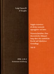 Cover von Naturrechtslehre. Eine theoretische Abhandlung über das natürliche Recht auf objektiver Grundlage. Teil II/Saggio teoretico di diritto naturale appoggiato sul fatto