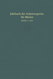 Cover von Jahrbuch der Auktionspreise für Bücher, Handschriften und Autographen