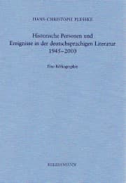 Cover von Historische Personen und Ereignisse in der deutschsprachigen Literatur 1945-2000