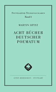Cover von Acht Bücher Deutscher Poematum
