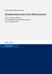 Cover von Kommunikation und Herrschaft