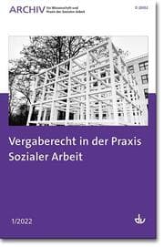 Cover von Vergaberecht in der Praxis Sozialer Arbeit 1/2022