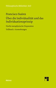Cover von Über die Individualität und das Individuationsprinzip. 5. methaphysische Disputation / Über die Individualität und das Individuationsprinzip. 5. methaphysische Disputation