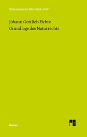 Cover von Grundlage des Naturrechts nach Prinzipien der Wissenschaftslehre (1796)